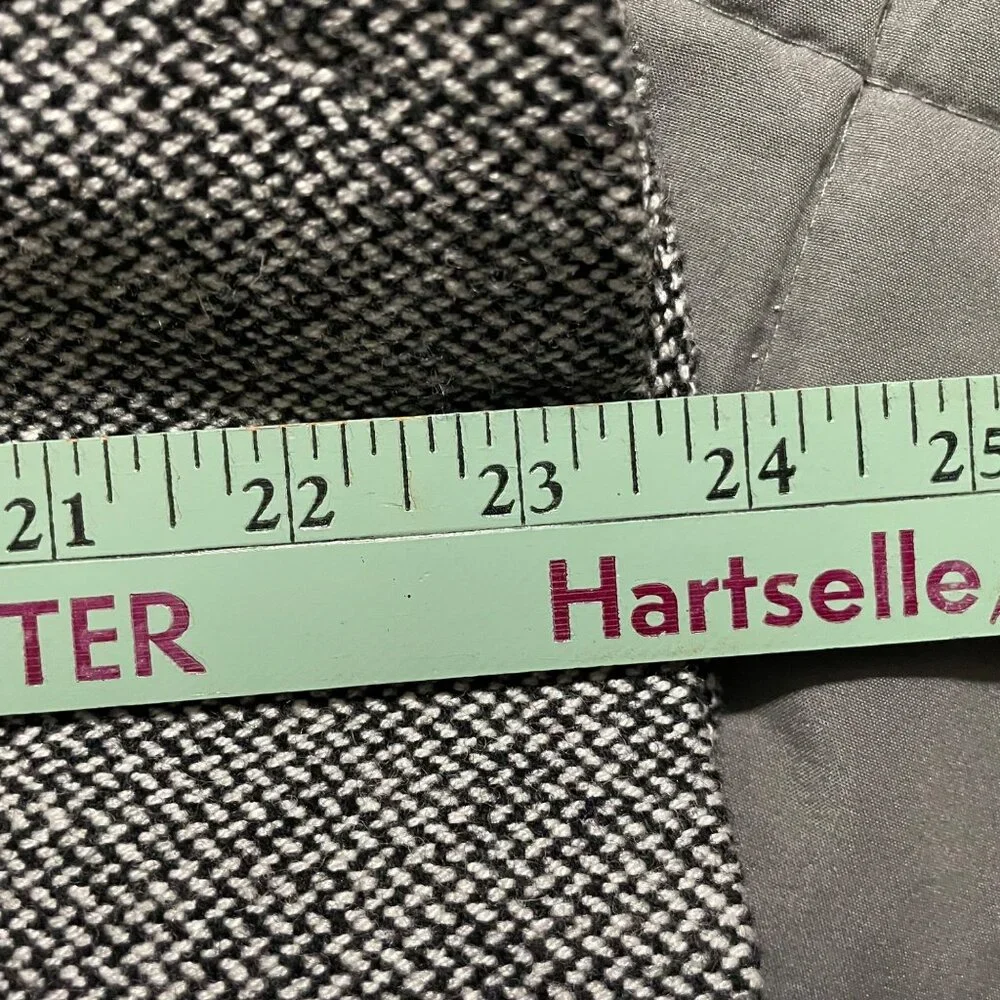 Chaps Womens Wool & Velvet Blazer Gray Tweed Size 8 Equestrian Classic Old Money - Picture 8 of 8